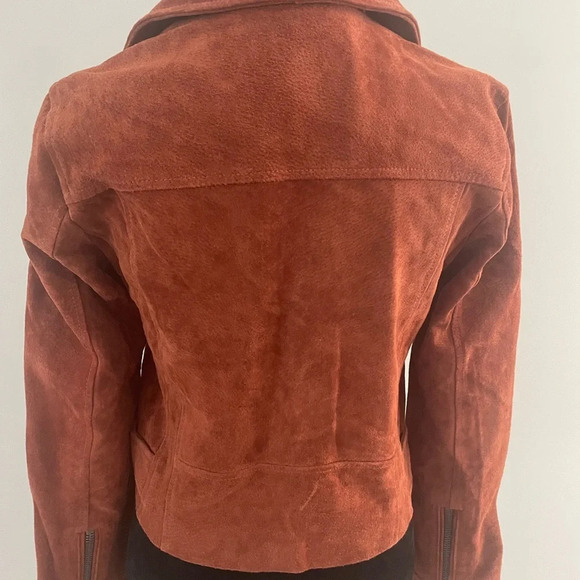 Blank NYC Suede Moto Jacket Rust Colored Size S NWT - Picture 7 of 9